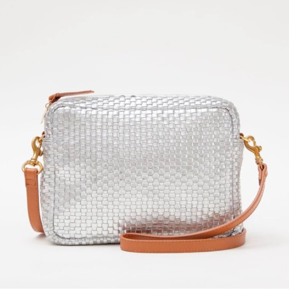 Clare V. Midi Sac - Silver Woven